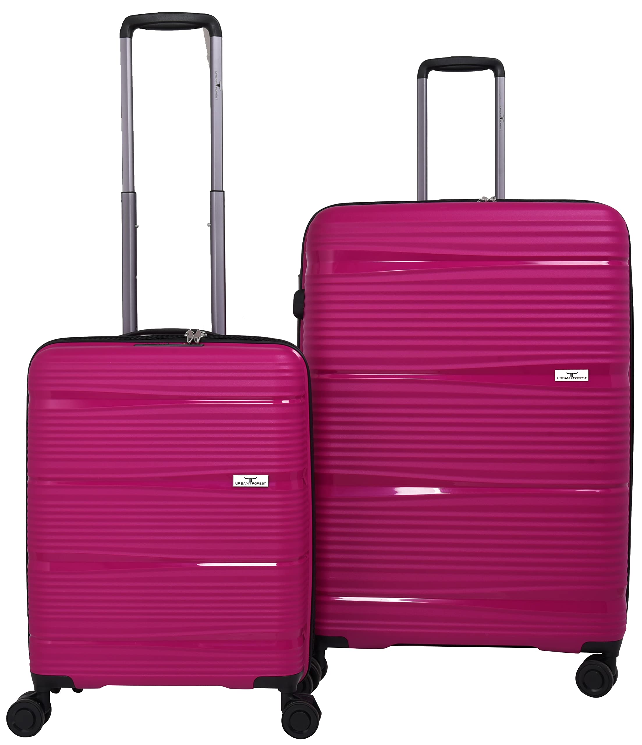 urban forest Phoenix Magenta Polypropylene Hard-Sided 55cm Cabin and 78cm Cabin Trolley Luggage Set-picture-53