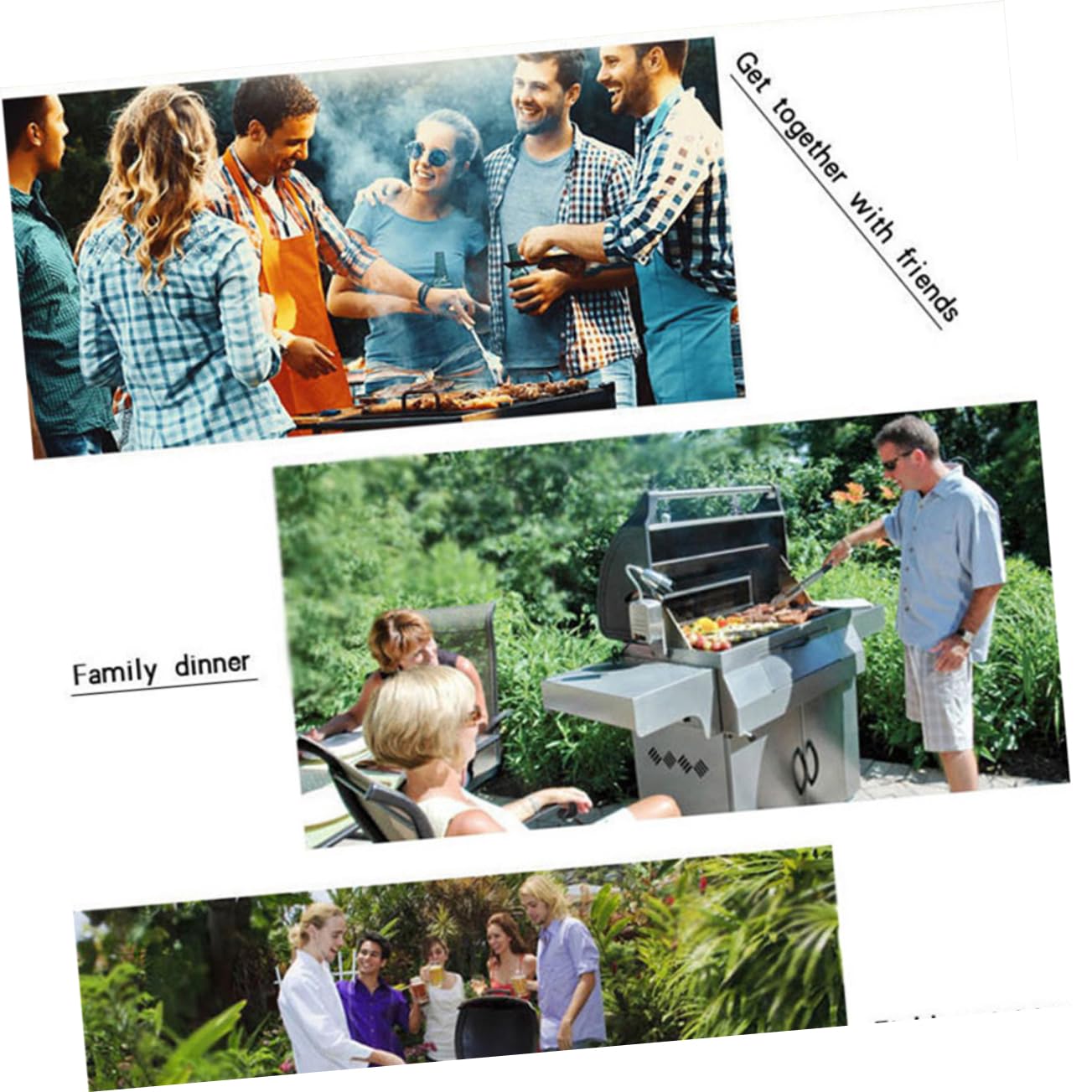 Set Utensili Barbecue 12 Pezzi in Acciaio Inox con Borsa Nera | Spatola, Pinza, Coltello, Forchetta, Spazzola e Spiedo, per Picnic e Campeggio, Accessori da Griglia