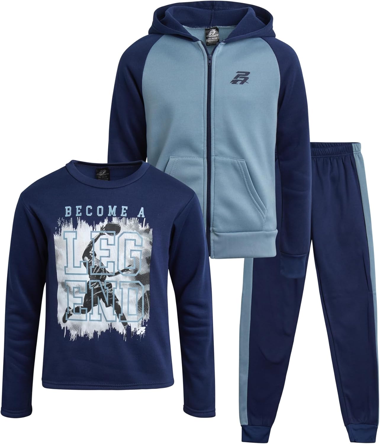 Pro Athlete Boys’ Jogger Set – 3 Piece Fleece Sweatsuit Kids Clothing Set (Size: 8-16) Pro Athlete Boys’ Jogger Set – 3 Piece Fleece Sweatsuit Kids Clothing Set (Size: 8-16)