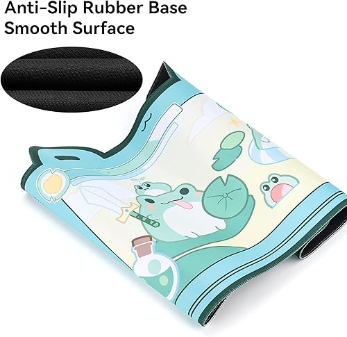 Miniatura 2 de Yocore Alfombrilla de mouse grande y bonita para juegos, base antideslizante, larga para oficina, alfombrilla de mouse duradera y grande con bordes