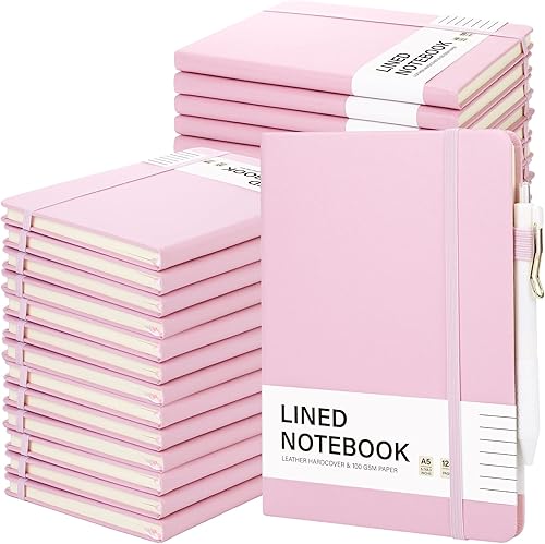 Miniatura 9 de Aodaer Juego de 30 cuadernos rayados con bolígrafos, cuadernos A5 de 100 GSM, cuaderno de tapa dura con rayas universitarias, bloc de notas de piel