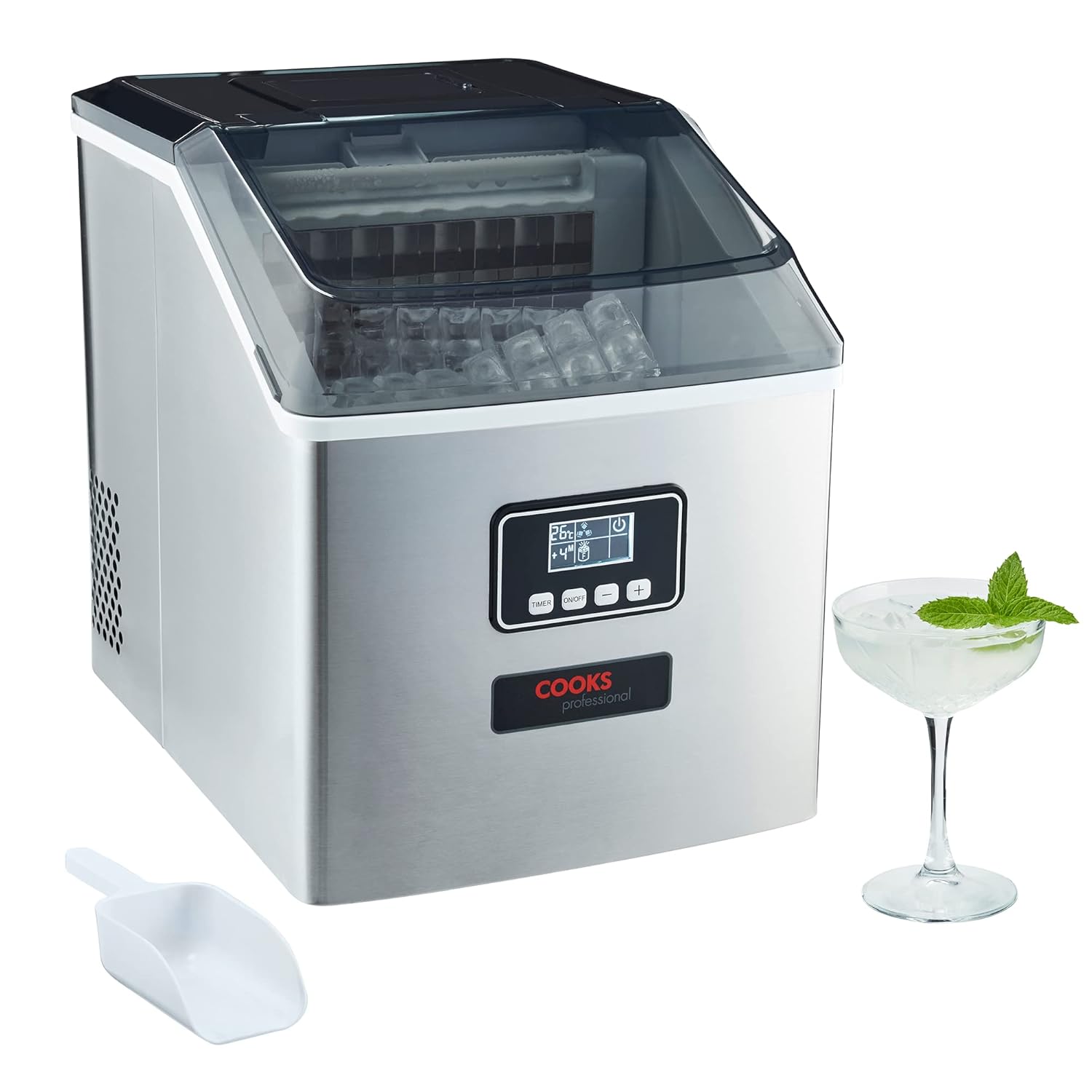Ice Cube Maker Machine Counter Top Ice Maker 22kg 24H Ice Cubes ready