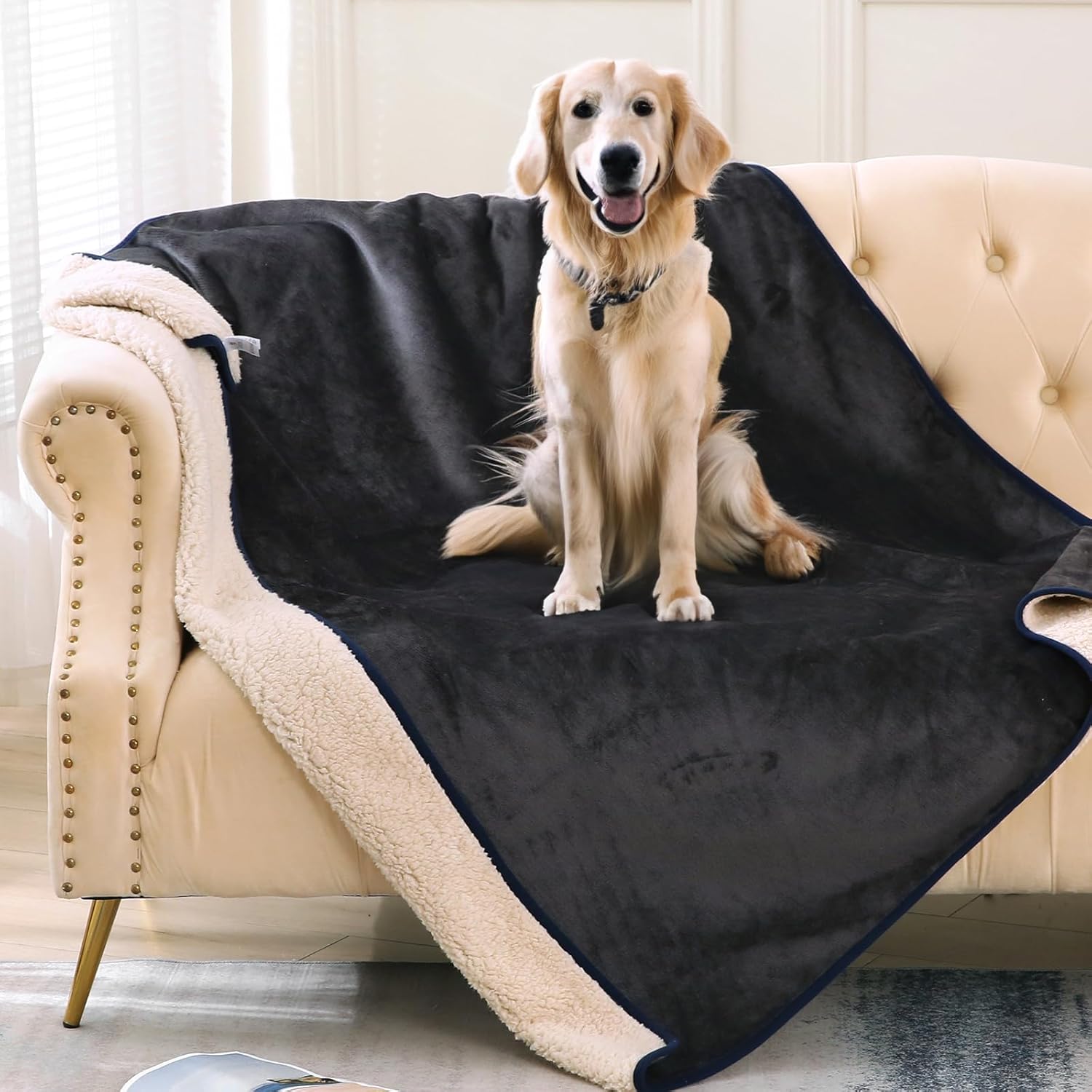 DaysU Waterproof Dog Blanket for Small Dogs Soft Sherpa