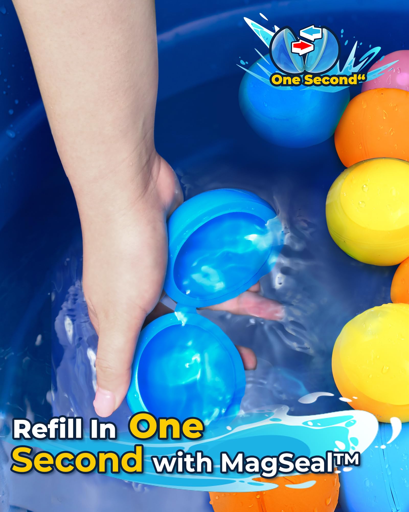 Palloncini d'acqua riutilizzabili, magnetici, autosigillanti, a riempimento rapido, ricaricabili, in silicone, per divertimento estivo, cortile, piscina, spiaggia, feste, combattimento, giochi d'acqua