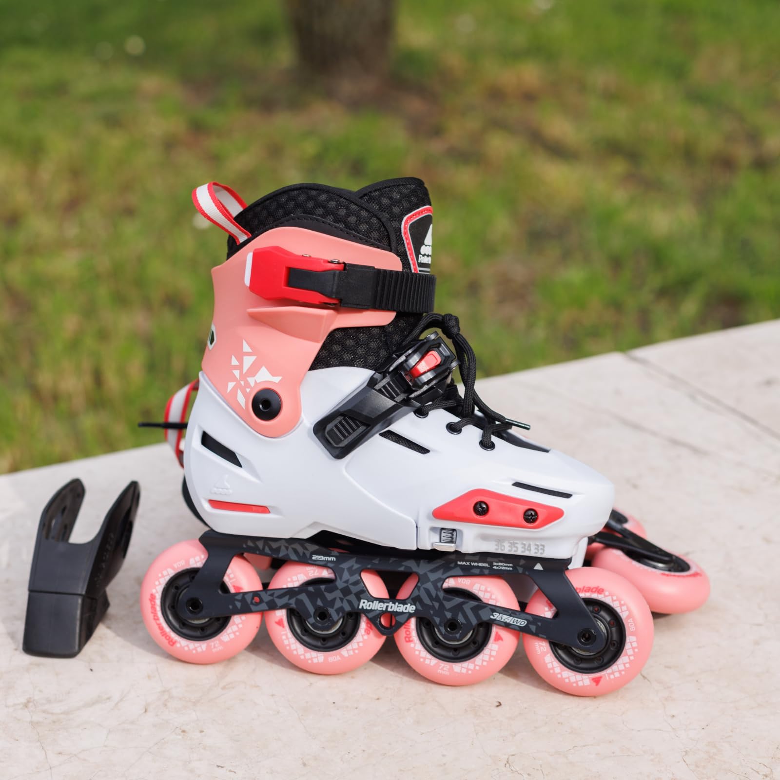 Rollerblade Apex Patines en línea 2025 Platinum/Coral