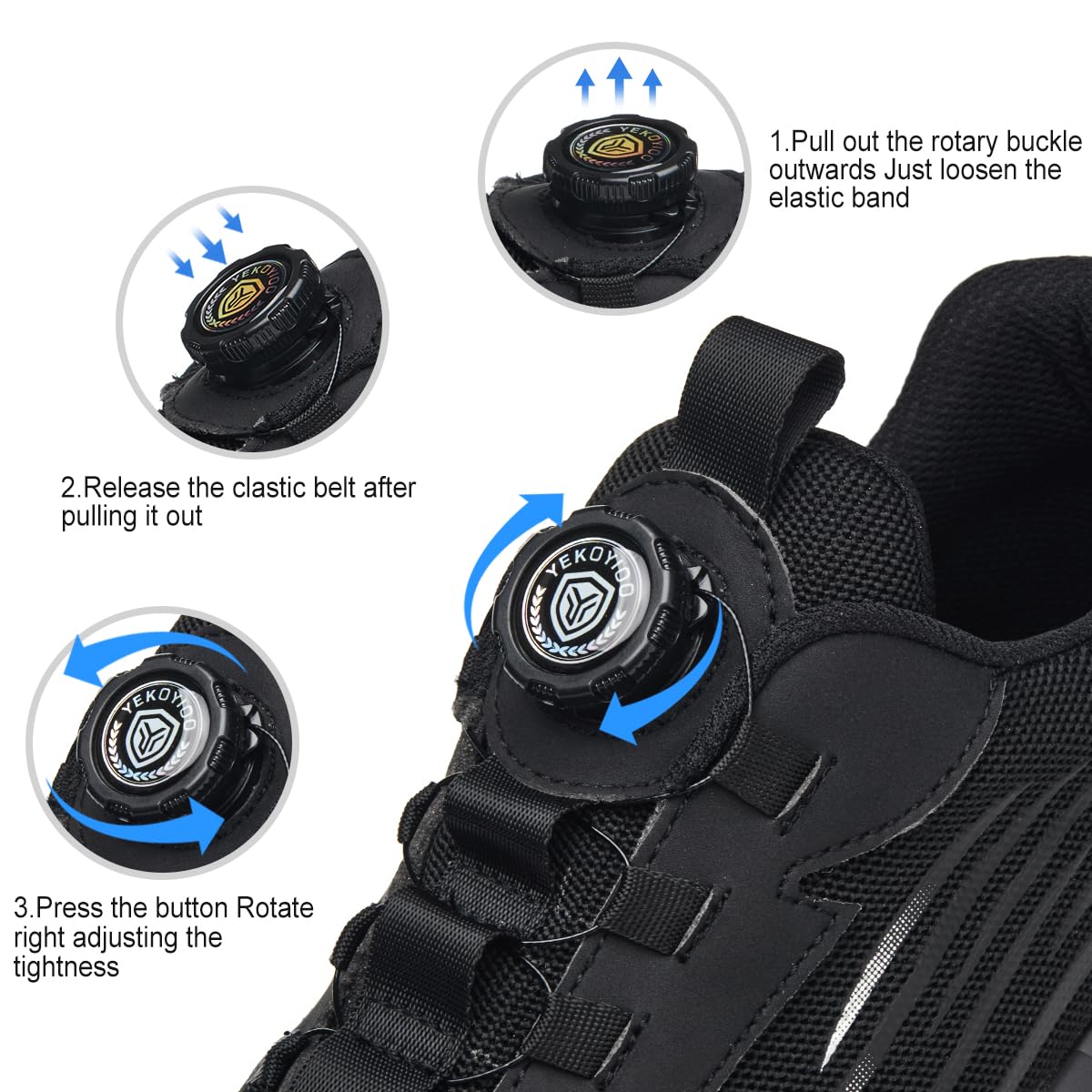 Arbeitsschuhe Sicherheitsschuhe Herren Damen Leicht Stahlkappenschuhe mit Stahlkappe Sportlich Atmungsaktiv Schnellverschluss Safety Shoes 38-46 EU