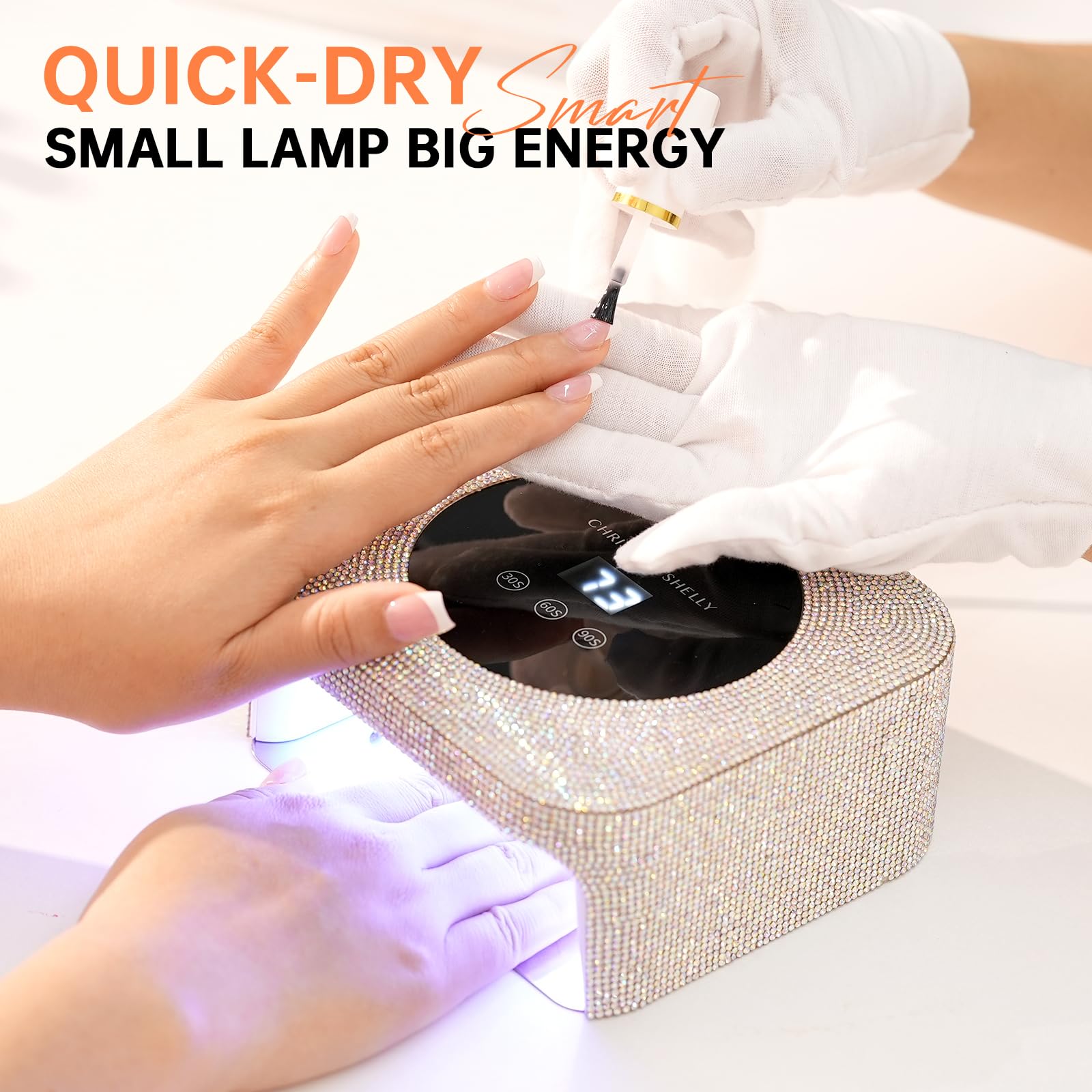 Lámpara Secadora de Uñas, CHRISTINE SHELLY Profesional LED UV Lampara Uñas de Gel, Curado Luz en 3 modos para tiempo 30s, 60s y 90s