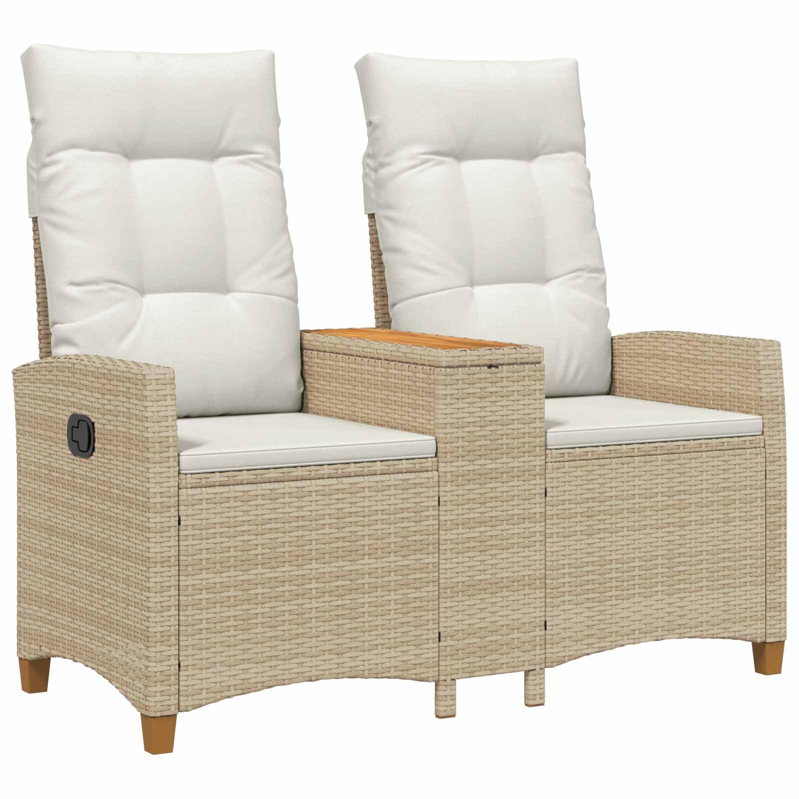 Fauteuil de jardin moderne en polyrotin résistant aux intempéries vidaXL