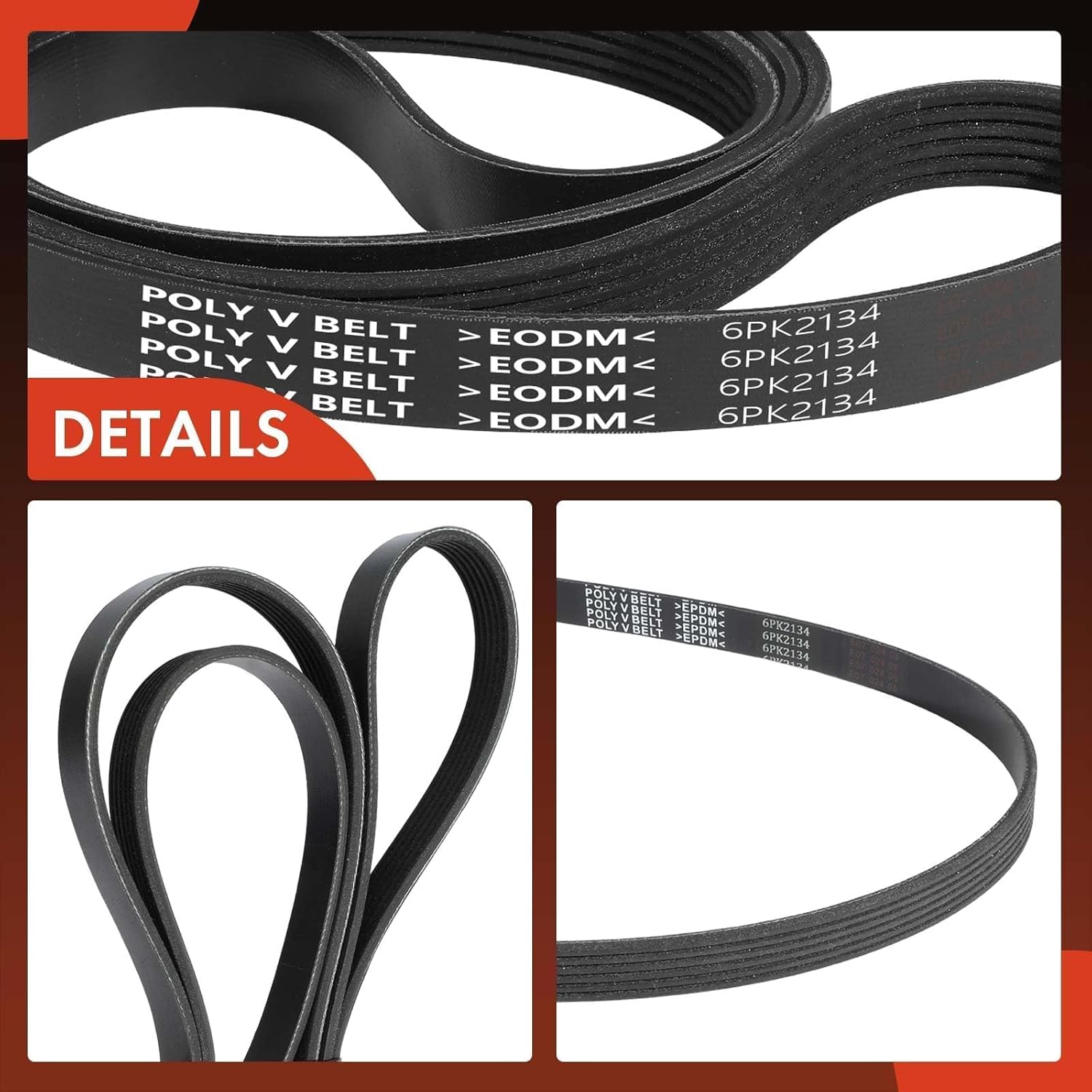 A-Premium 83.97 Inch Engine Serpentine Belt Compatible with Ford, Hyundai, Kia, Dodge, Mercedes-Benz, Chrysler, Mazda, Lincoln, Mack, Mazda & Volkswagen Cars - F-150, Escape, Focus, Sonata & More