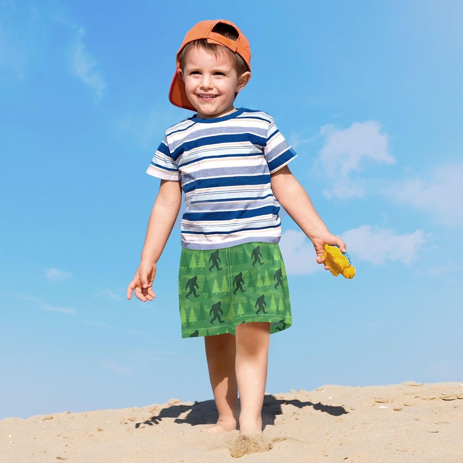 Boys Swim Trunks with Compression Liner Quick Dry Swimming Shrots Beach Board Shorts for Toddler Kids 4T-13Y