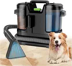 Extratora Portátil Spot Cleaner, Limpeza Portátil para Tapetes e Estofados, 110-240V, 12KPa 850W, Tanque de Água Limpa 1.8L e Tanque de Águas Residuais 1.3L