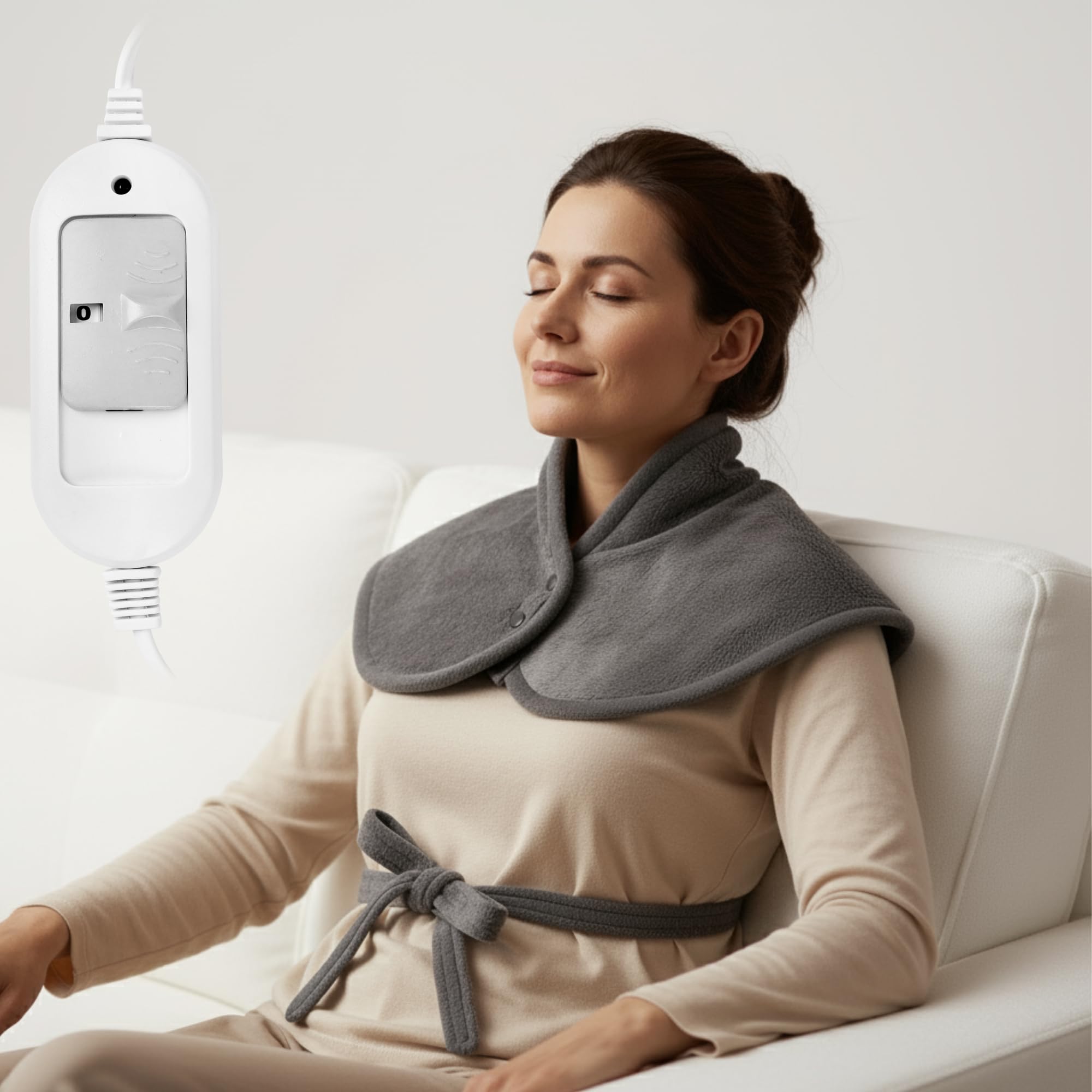 Cervical Heating Pad (Analog) | 3 Heat Levels | ThermoLock™ Control | TheraFlex™ 6-Layer Safety Build | Neck & Shoulder Pain Relief | ISO 13485 & CDSCO Certified | 1-Year HeatCare™ Warranty