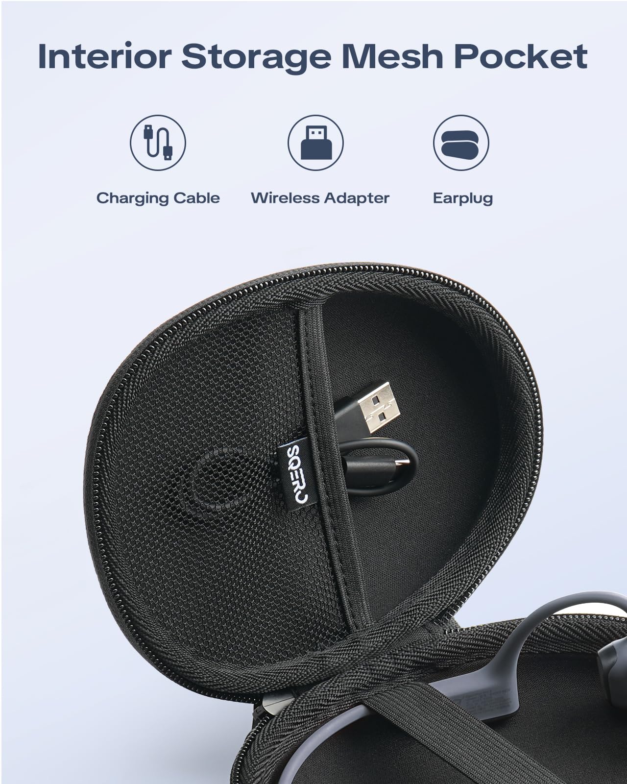 Amazon | SQERO ハードヘッドホンケース Shokz OpenRun Pro 2