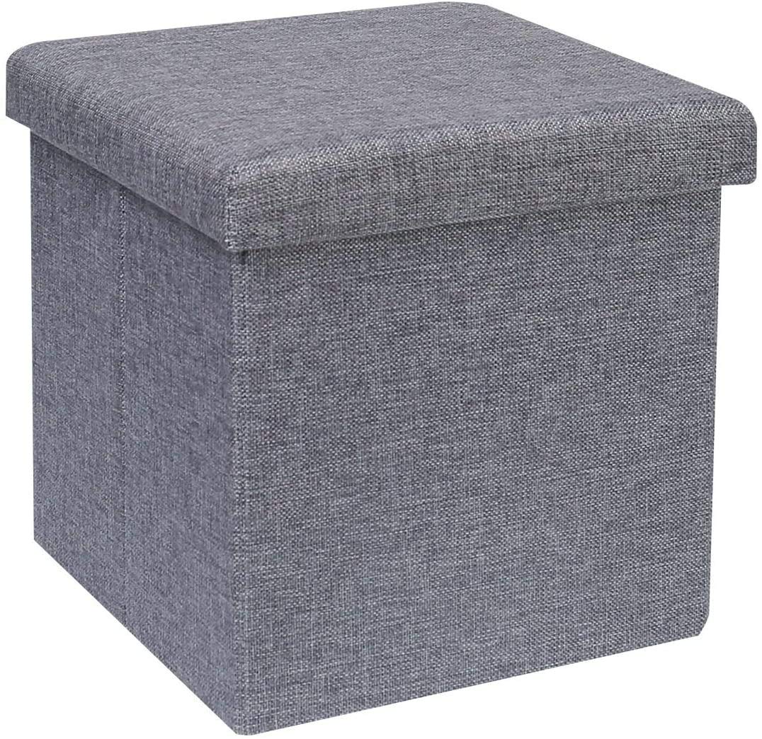 Foldable Storage Ottoman Cube,[30 * 30 * 30cm/12''*12''*12''] Coffee Table Footstools, Under Desk Ottoman, Foot Rest with Memory Foam