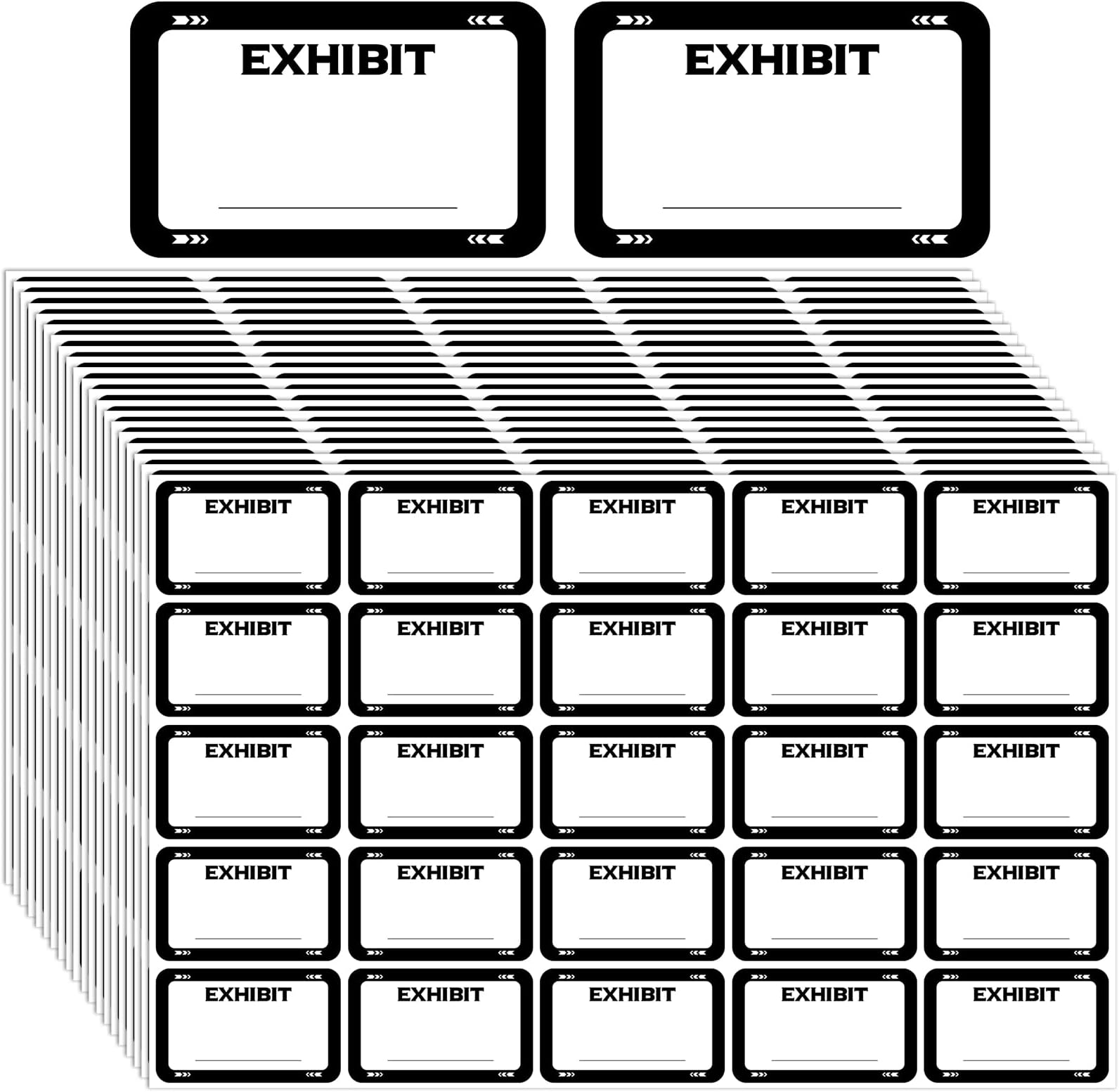Tabbies Legal Exhibit Labels, Label 15/8"W x 1"H, Sheet