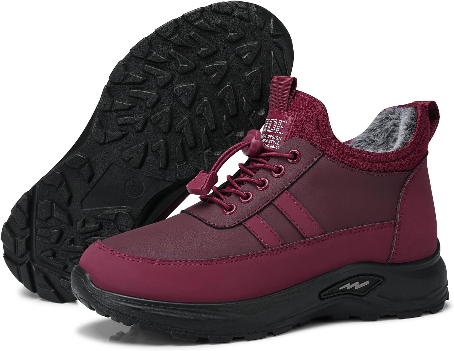 SHIBEVER Winter Snow Boots for Women: Warm Fur Lined Ankle Booties Comfortable Slip on Waterproof Outdoor Short Shoes