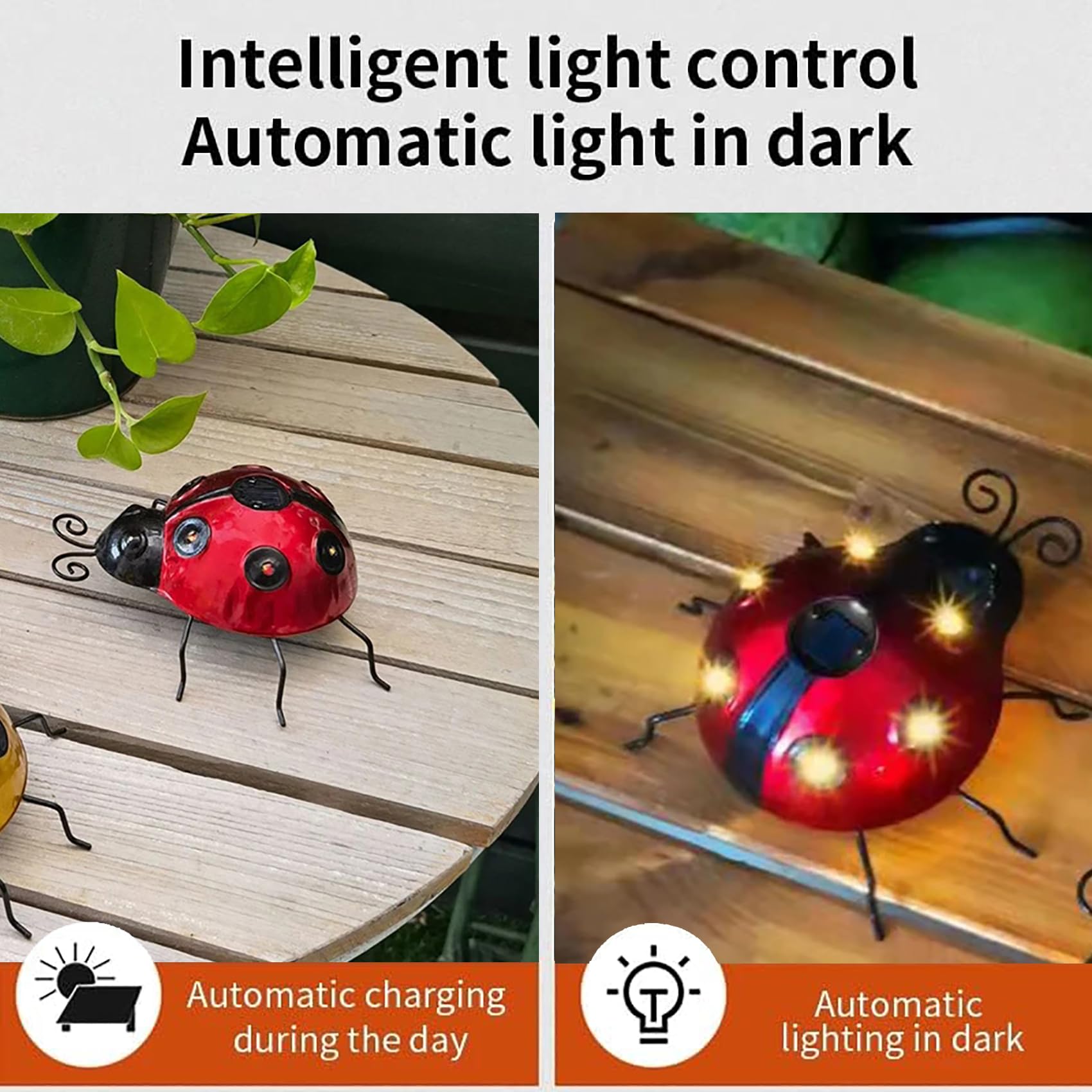 Amazon.co.jp: Keeda ソーラーてんとう虫ガーデン装飾 防水 5.5インチ