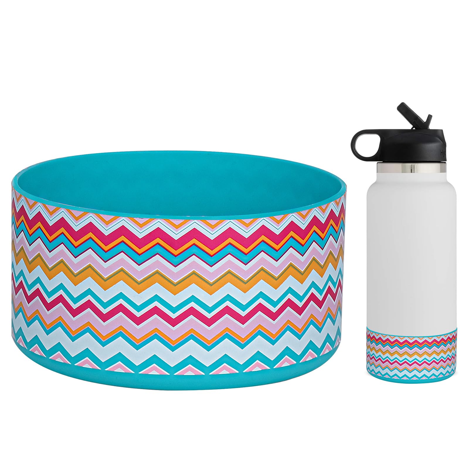 WK IEASON Protective Silicone Base Boot 12oz-24oz for Hydro Flask Wide Mouth/Standard Mouth, Anti-Slip Silicone Cover Bumper Compatible with Stanley Tumbler 40oz 30oz 20oz-2.83inch Bottom Diameter