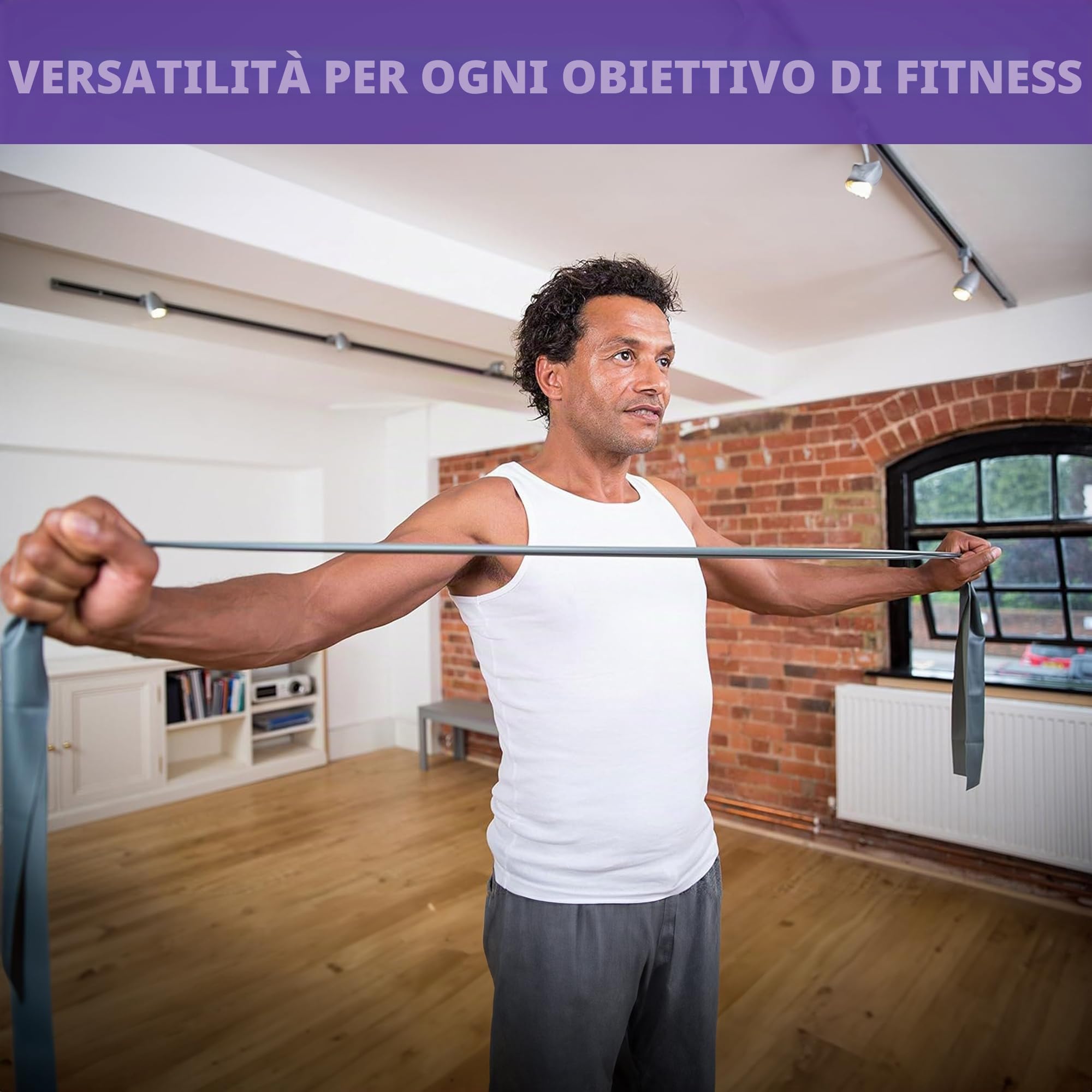 Meglio Rotolo di Fascia di Resistenza - (23 metri) Fasce di Resistenza Senza Lattice per lo Sviluppo Della Forza, Fascia Pilates per il Fitness, Flessibile, Fisioterapia, Fasce per Stretching e Yoga