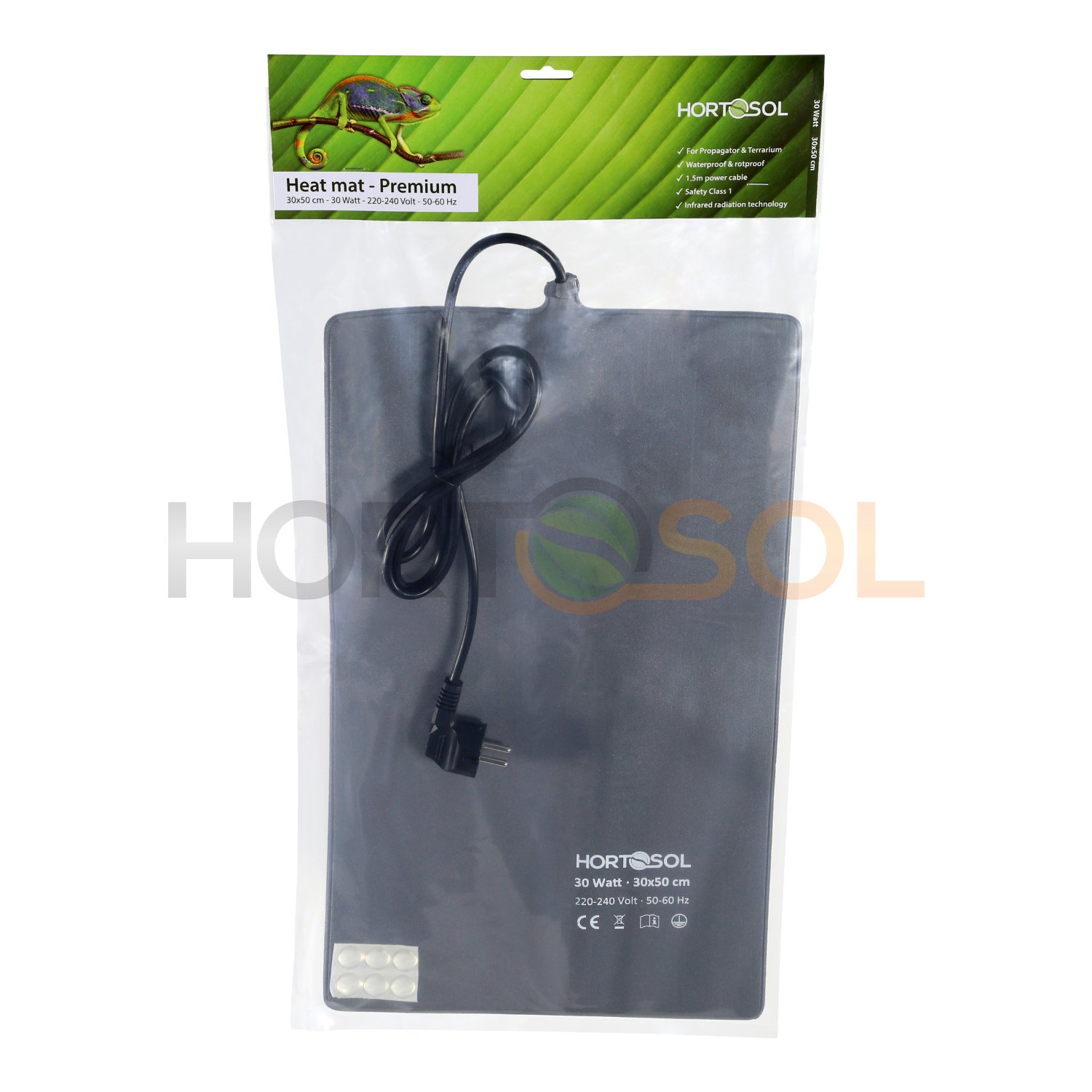 30w XXL grande mini serra Riscaldata plastica rigida 56x32x21 cm
