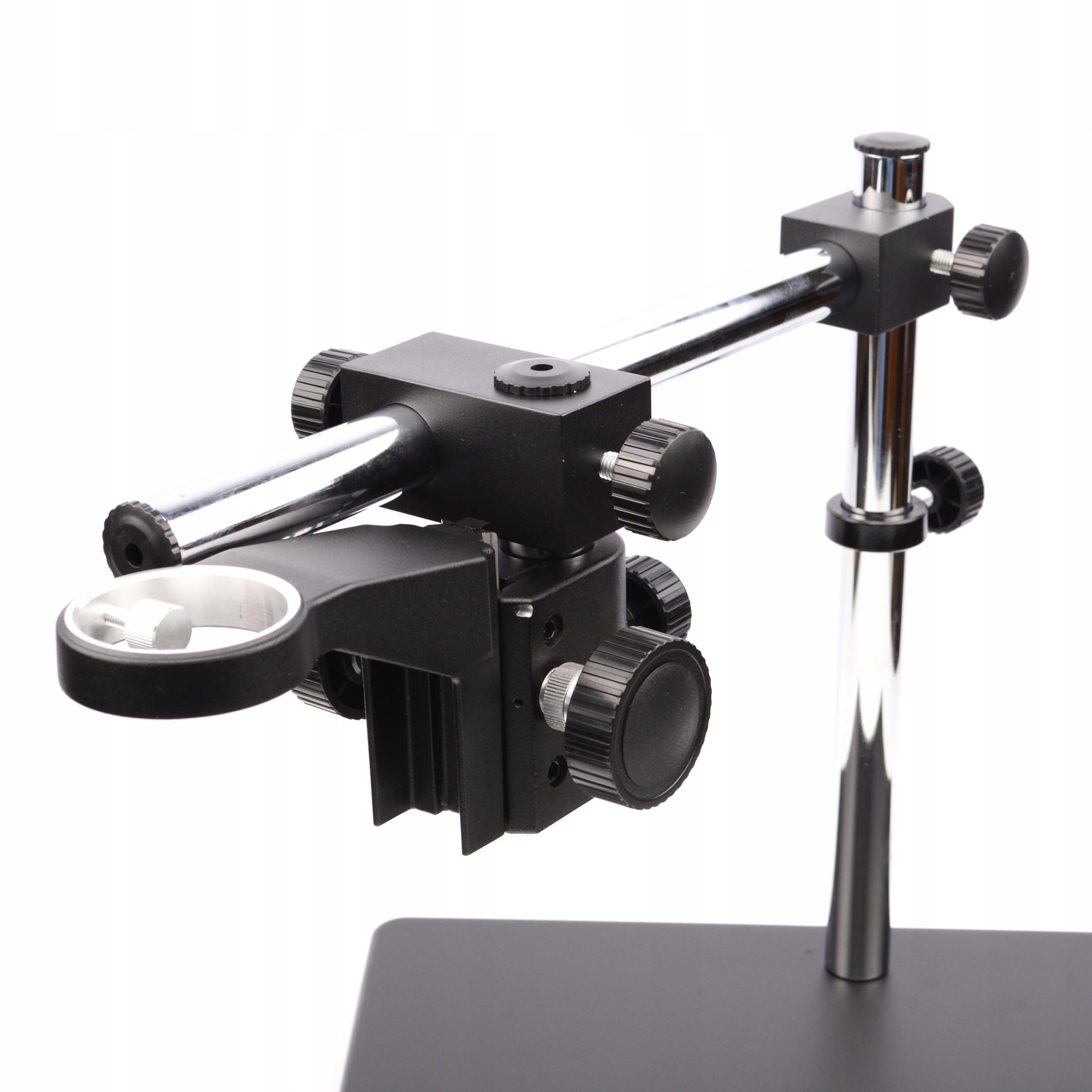 Rosfix Zestaw Earth Pro MCEP-0.5X-PZRR – cyfrowy mikroskop stereo z zoomem 7-45x i mocowaniem C | światło pierścieniowe LED 56x i kamera HDMI/USB | do elektroniki, laboratorium, przemysłu, biologii