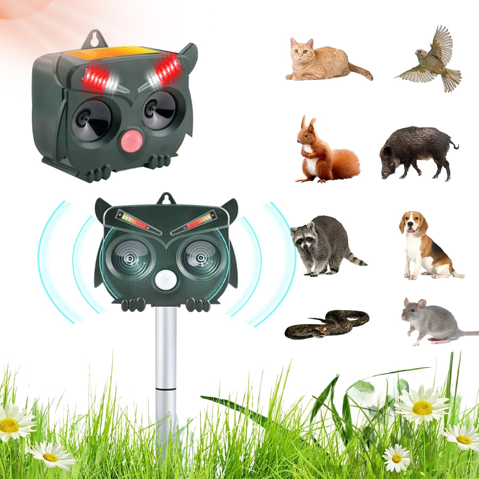 Amazon | 動物撃退器 鳥撃退器 猫避け 超音波 害獣撃退 猫よけ