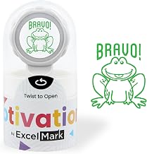 ExcelMark Teacher Stamp of Encouragement – Choose from 5 Colors (Bravo! Frog)