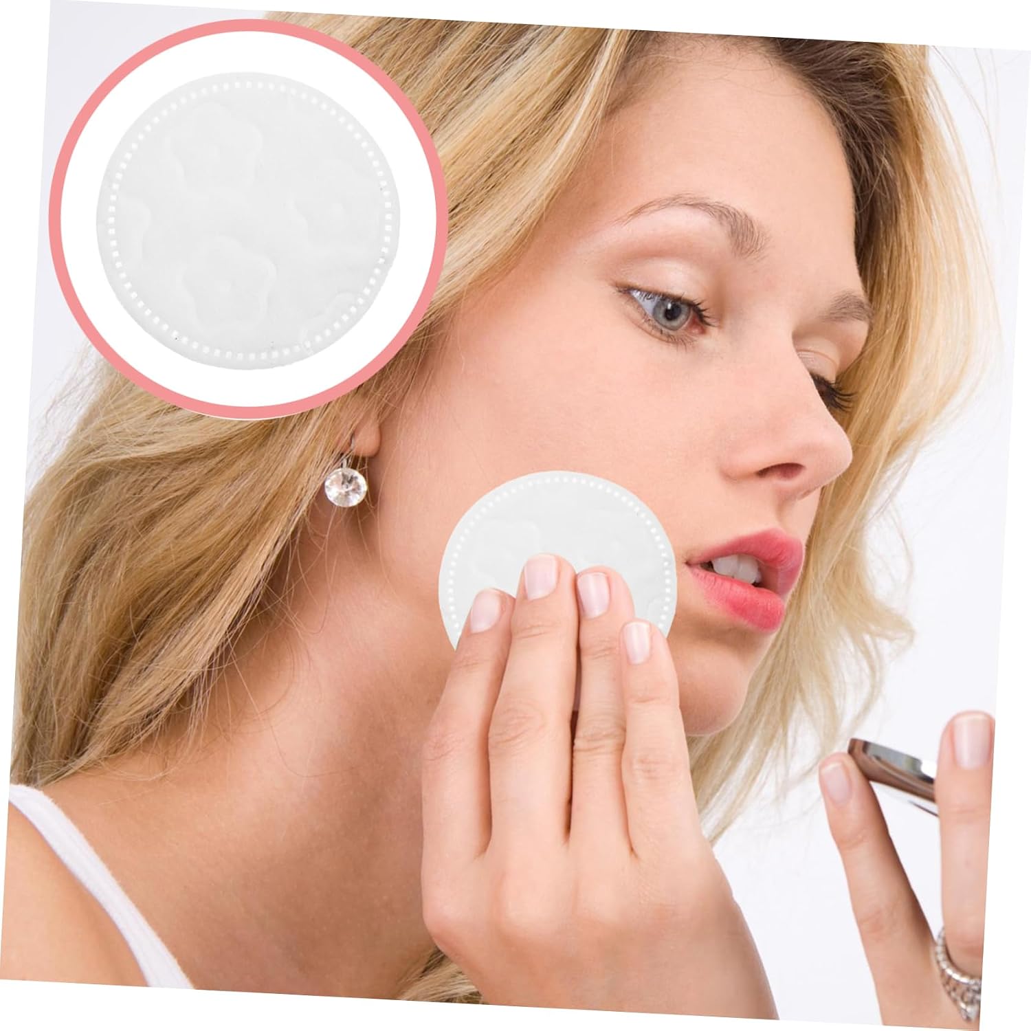 FRCOLOR 3pcs Facial Pads Cotton Makeup Remover Pads Cleansing Rounds Gentle Makeup Cleansing Exfoliating Rounds for Travel