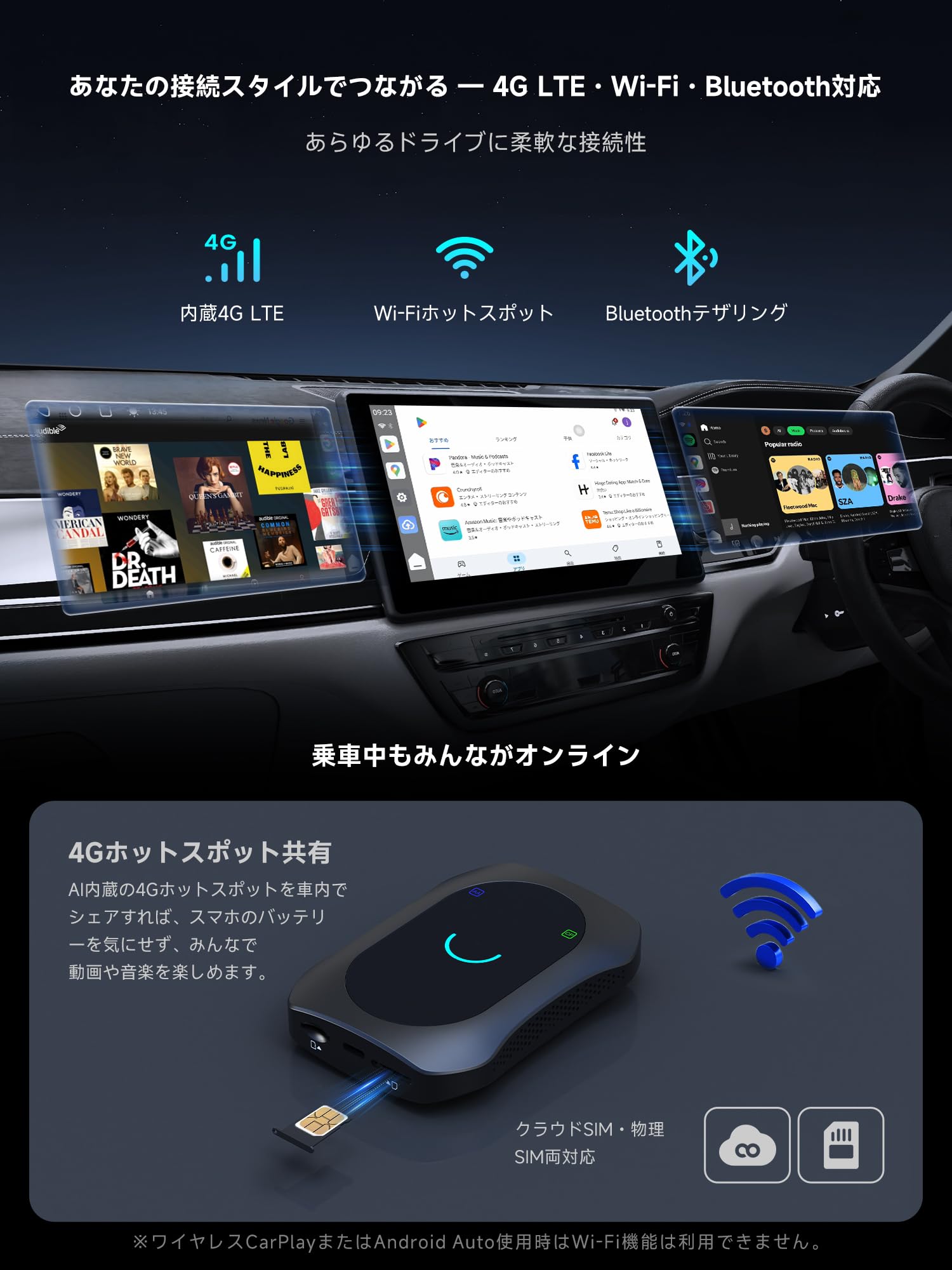 Amazon.co.jp: CarPlay AI Box [カープレイ ai ボックス] ワイヤレス