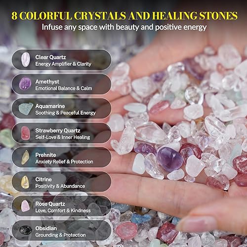 Miniatura 3 de Bombillas LED A19 de piedra de cristal curativo, bombillas LED E26 de 5 W, 3CCT 2700 K4000 K6000 K, bombilla única no regulable, AC110-130 V para