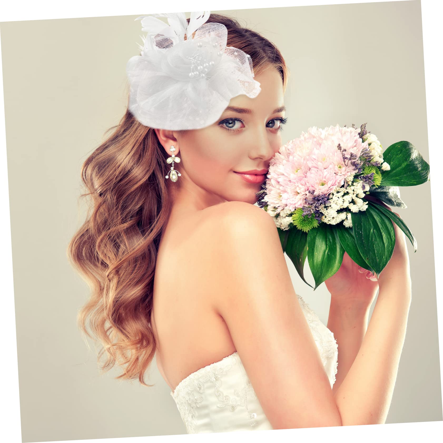 GALPADA 5sets Fascinator Elegante per Donne Cappello Cerimonia con Velo per Feste Matrimoni e Tea Party Accessori per Stile Vintage Adatto Ogni Occasione Speciale