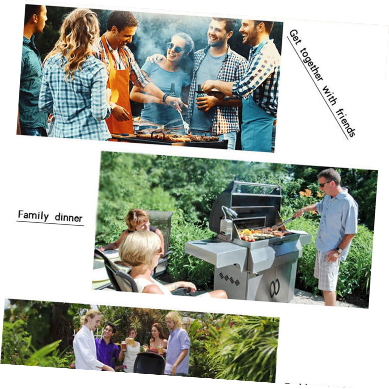 Alipis Herramientas de Barbacoa con Bolsa Negra Juego de 12 de Acero Inoxidable para Picnic y Exterior