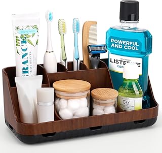 29 Smart Storage Ideas For Small Bathrooms You’ll Actually Use 54 Wood Toothbrush Holders for Bathrooms Countertop Organizer - Detachable ...