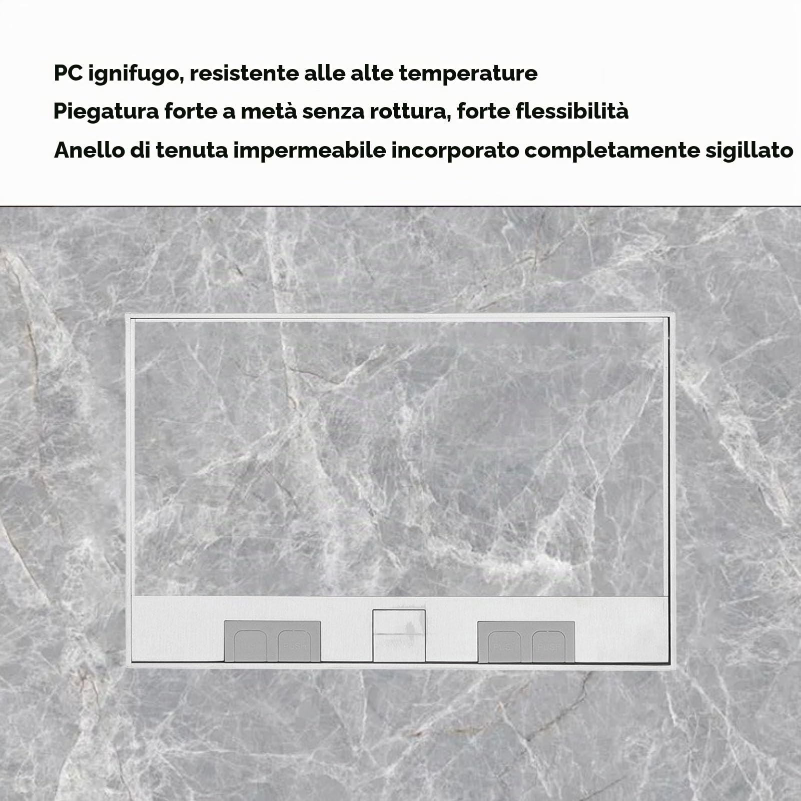 Scatola di Derivazione Incasso a Pavimento, Scatola di Copertura per Presa Elettrica Impermeabile in Acciaio Inossidabile, Kit Scatola di Presa Elettrica Pavimento con 2