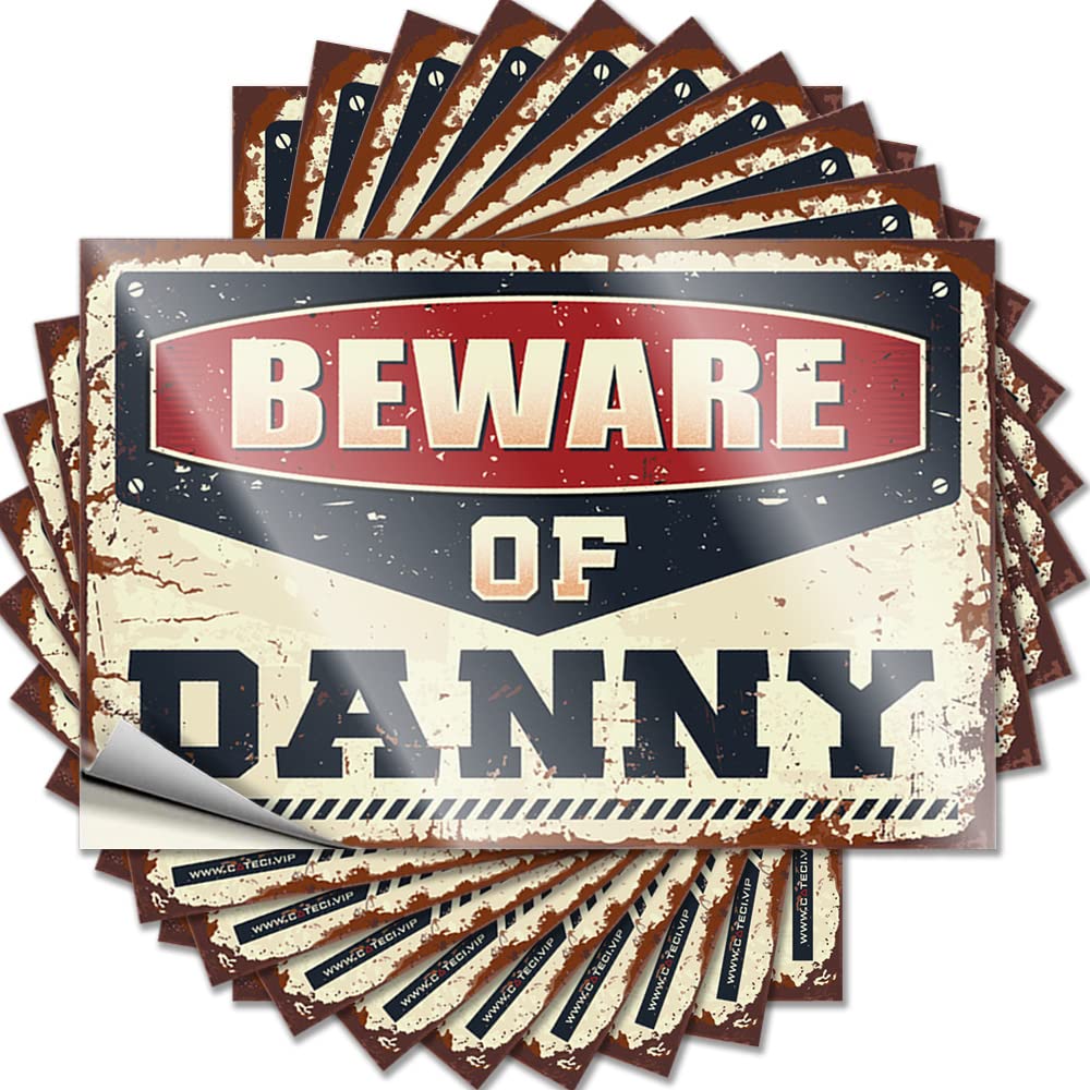 Books Decal, Room Decoration Window Beware of Danny | Funny Quote Paw Decals(6X9CM)