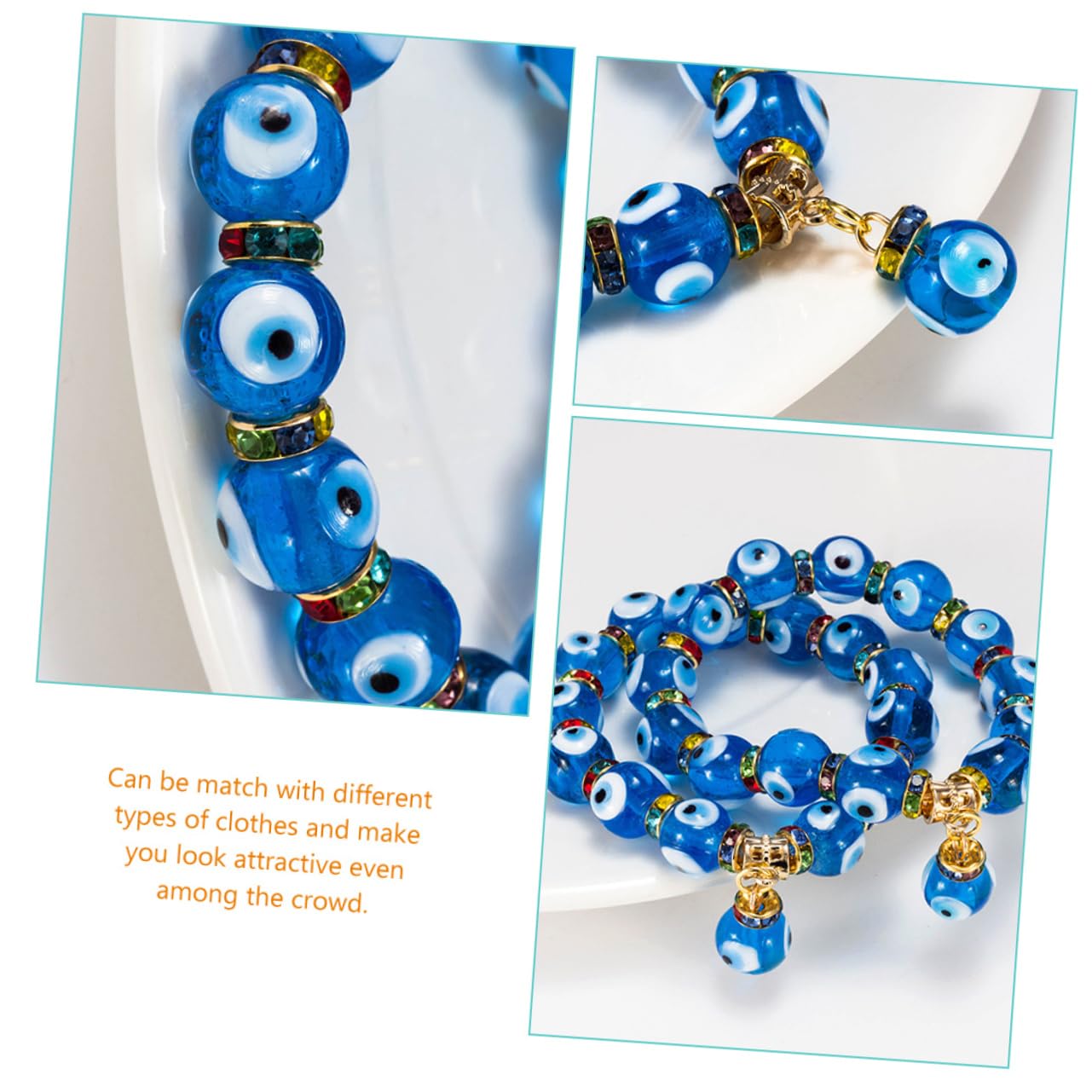 GALPADA 4piezas De Para Mujer Joyería De Pulsera Turca Cristales De Accesorio De Moda Para Especiales y Celebraciones