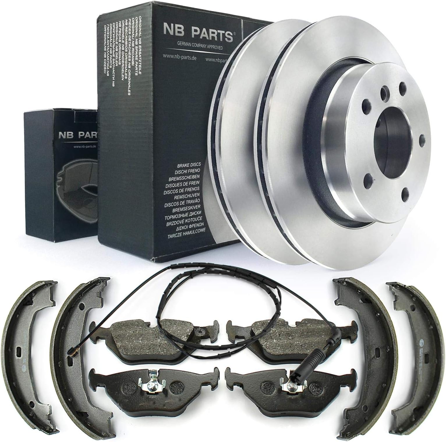 NB Parts Germany 10038293 Brake Set Rear Brake Discs + Brake Pads Ø276 Vented Brake Pads HA Kit