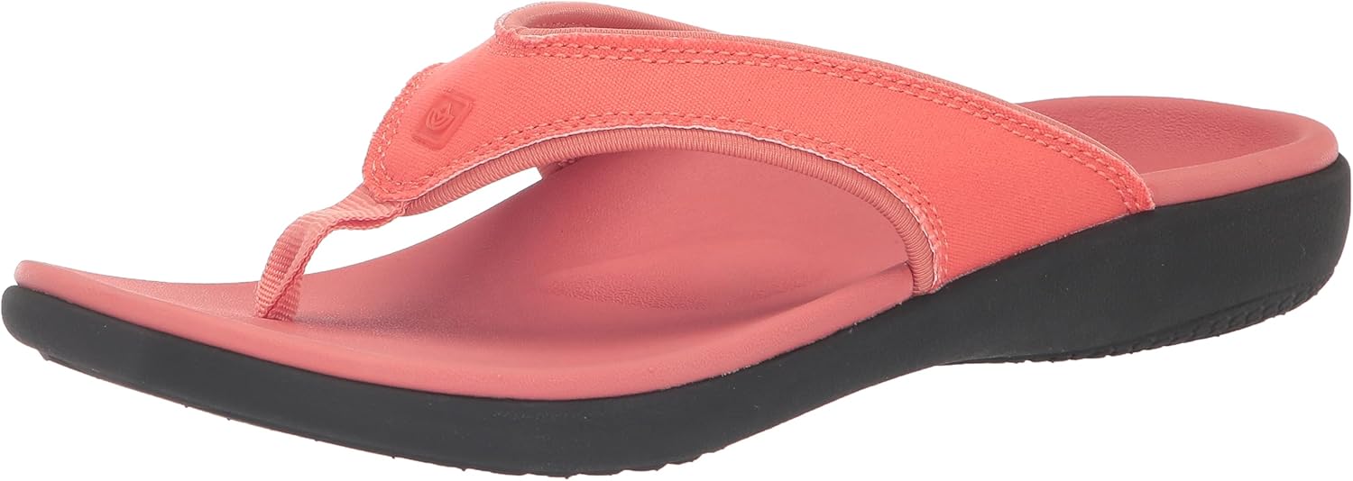 Spenco Women's Orthotic Flip-Flop, Coral, 6 Wide