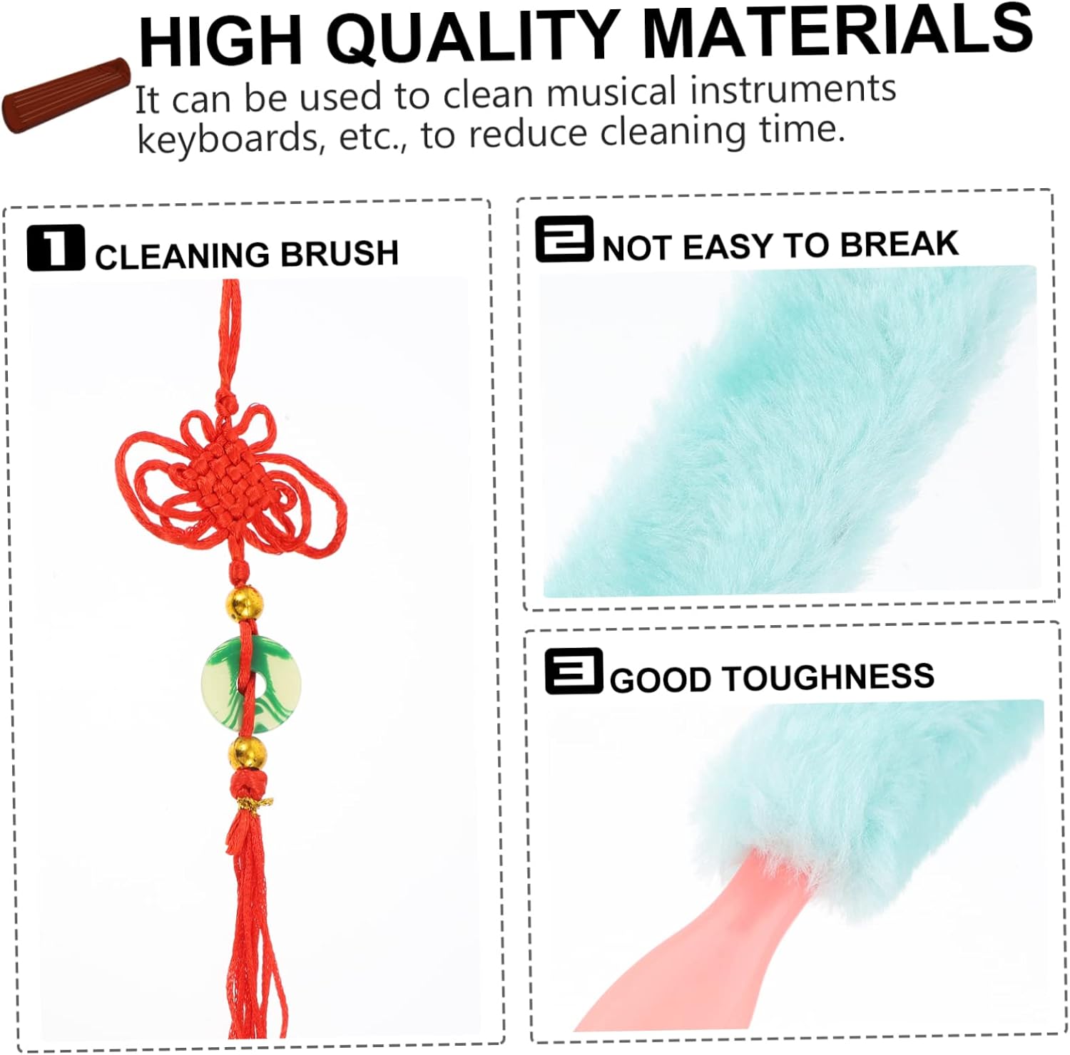 Holibanna 1pc Guzheng Cleaning Brush Professional Guqin Dust Brush Accessory for Instrument Maintenance Random
