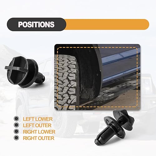 Miniatura 5 de Protector de visión para radiador, protector de guardabarros, remache para radiador, compatible con Ford W716510-S300 F-150 Mustang Fusion Aviator