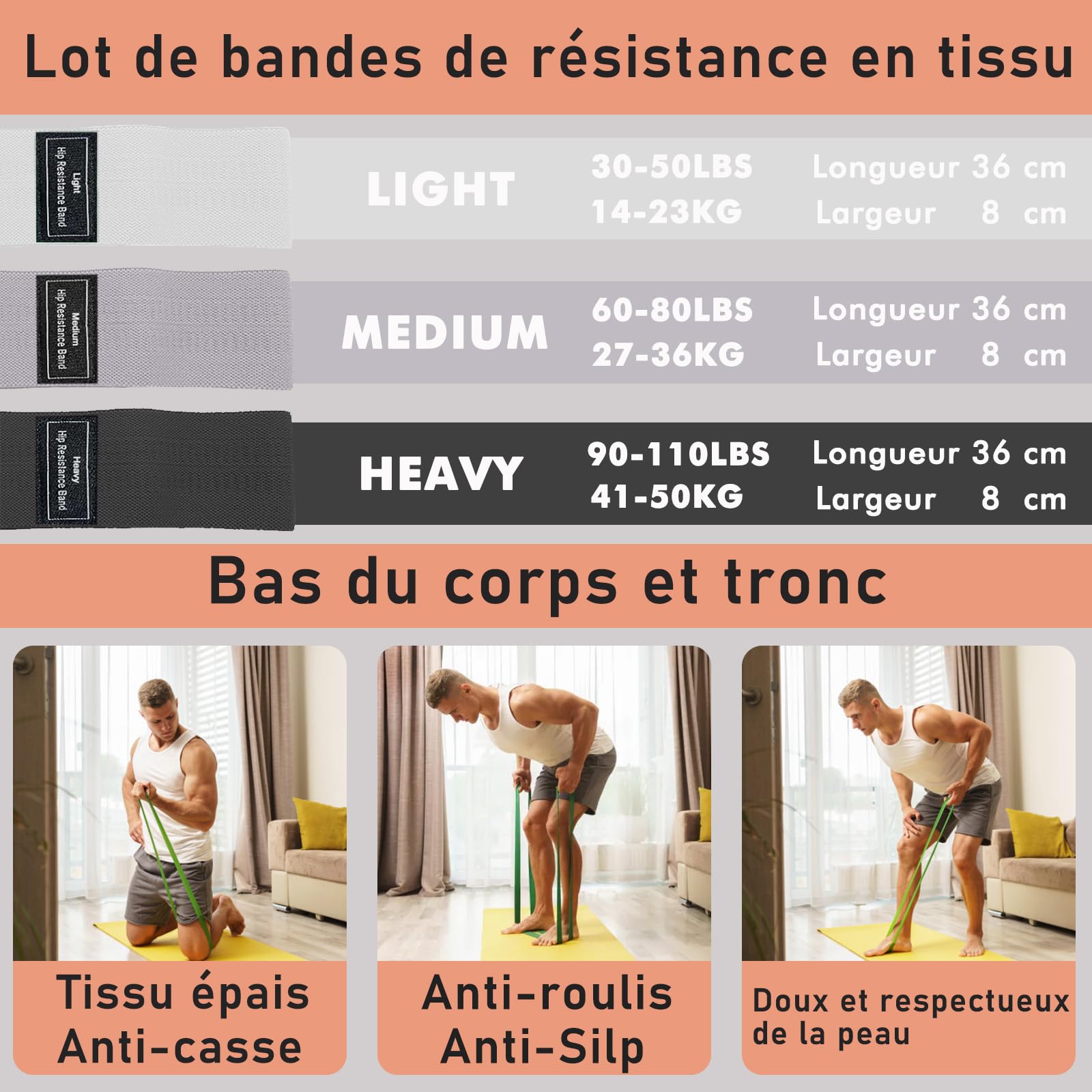 Kit d'anneau de Pilates, équipement de Pilates pour la Maison avec Poids pour Chevilles et Poignets et Bandes de résistance, adapté aux débutants, Excellent Choix de Cadeau pour Femme
