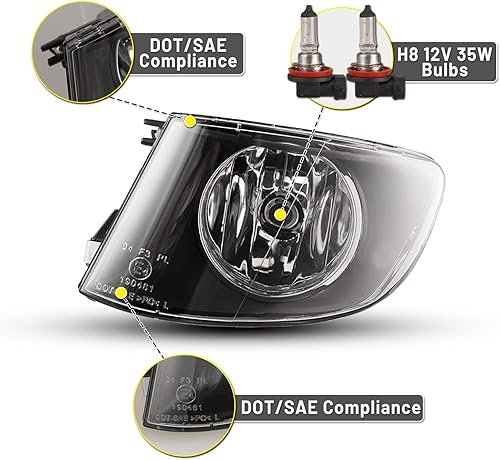 Miniatura 3 de Conjunto de lámparas antiniebla compatible con BMW 323i 328i 328xi 335i 335is 335xi xDrive Coupe Convertible 2007-2011