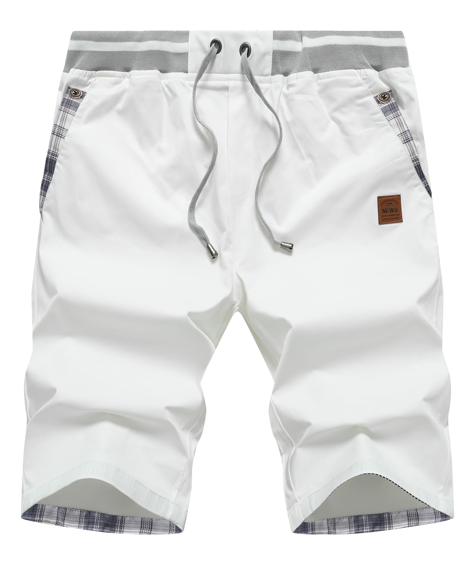 Djtnzdm Pantaloncini Uomo Cotone Cargo Estivi Eleganti Casual Elastico Bermuda Chino Shorts Classico Pantaloncini Corti Uomo con Tasche