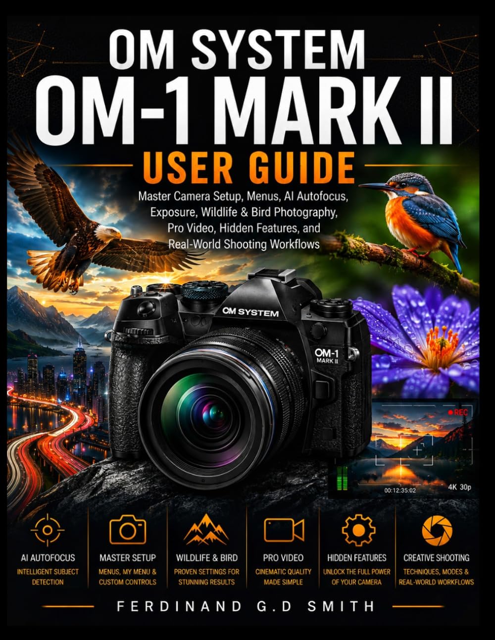 OM SYSTEM OM-1 MARK II USER GUIDE: Master Camera Setup, Menus, AI Autofocus, Exposure, Wildlife & Bird Photography, Pro Video, Hidden Features, and Real-World Shooting Workflows