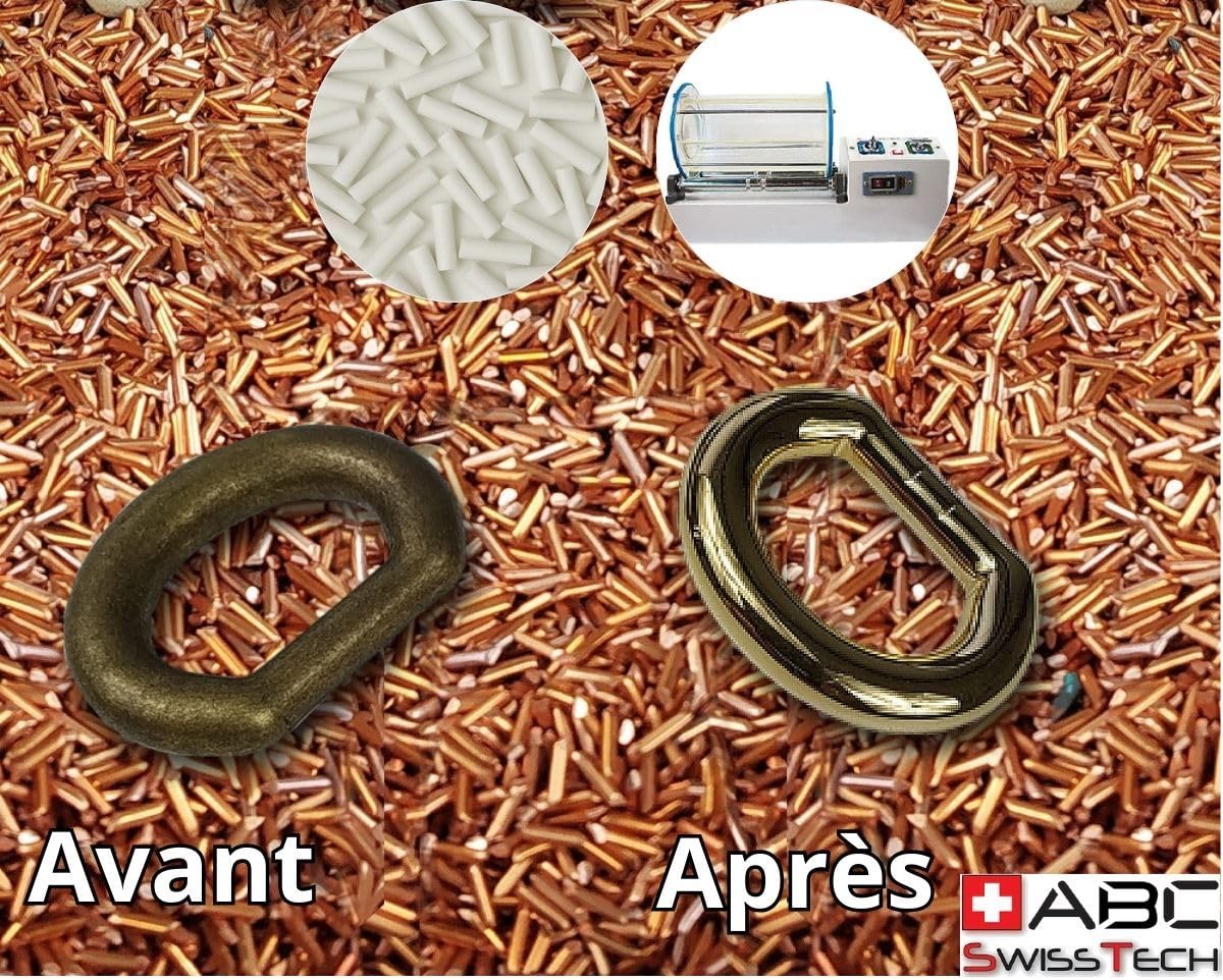 Médias de polissage en porcelaine - Abrasifs de lissage et de brillantage - Oxyde d’aluminium - Coupe droite (2,5 * 8 mm)