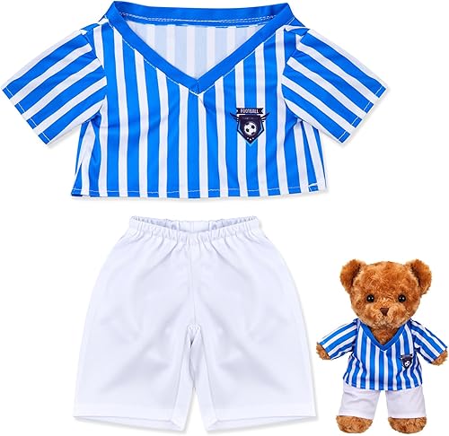 Miniatura 8 de Bunnycool Conjunto de 2 piezas de ropa de oso de pijama, se adapta a la mayoría de osos de 12 a 16 pulgadas, ropa de peluche para animales de