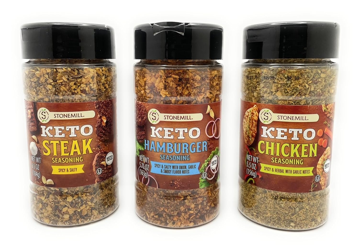 Keto Seasoning 3 Flavor Variety by Stonemill (1) Each