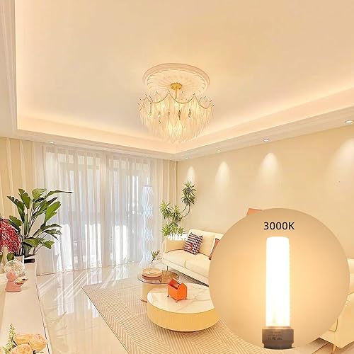 Miniatura 6 de Bombilla LED GU24 de 3000 K, blanco cálido, alto brillo, 1600 lúmenes, para ventilador de techo de baño, 18 W, 23 W, T2, lámpara CFL espiral de