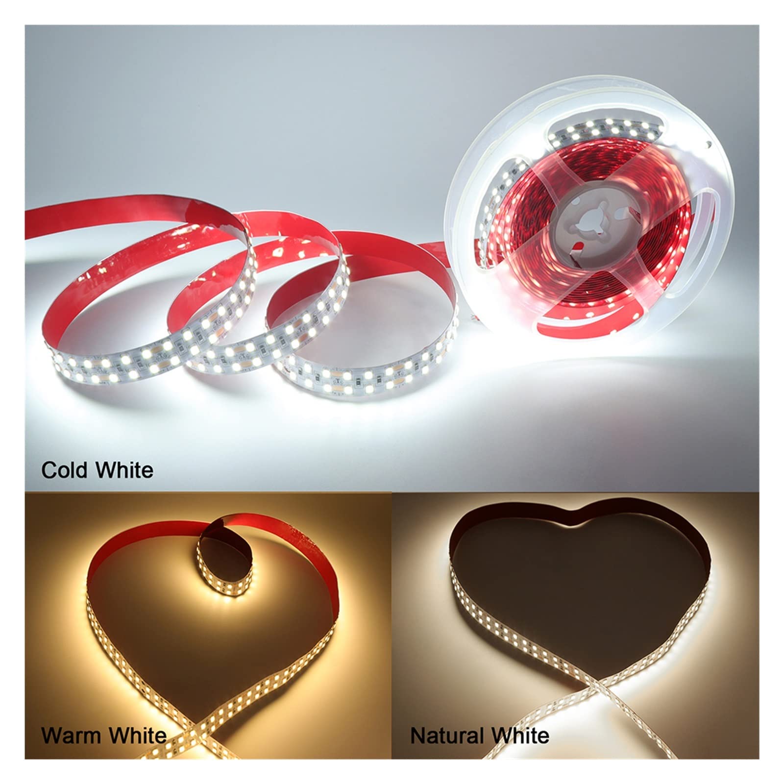 Taśma świetlna LED SMD 2835 5050 2025 240 LED 120 LED 480 LED 624 LED super jasna elastyczna taśma LED Pixel Ribbon Tape (zimna biel, SMD5050 120LED_5M 12V)