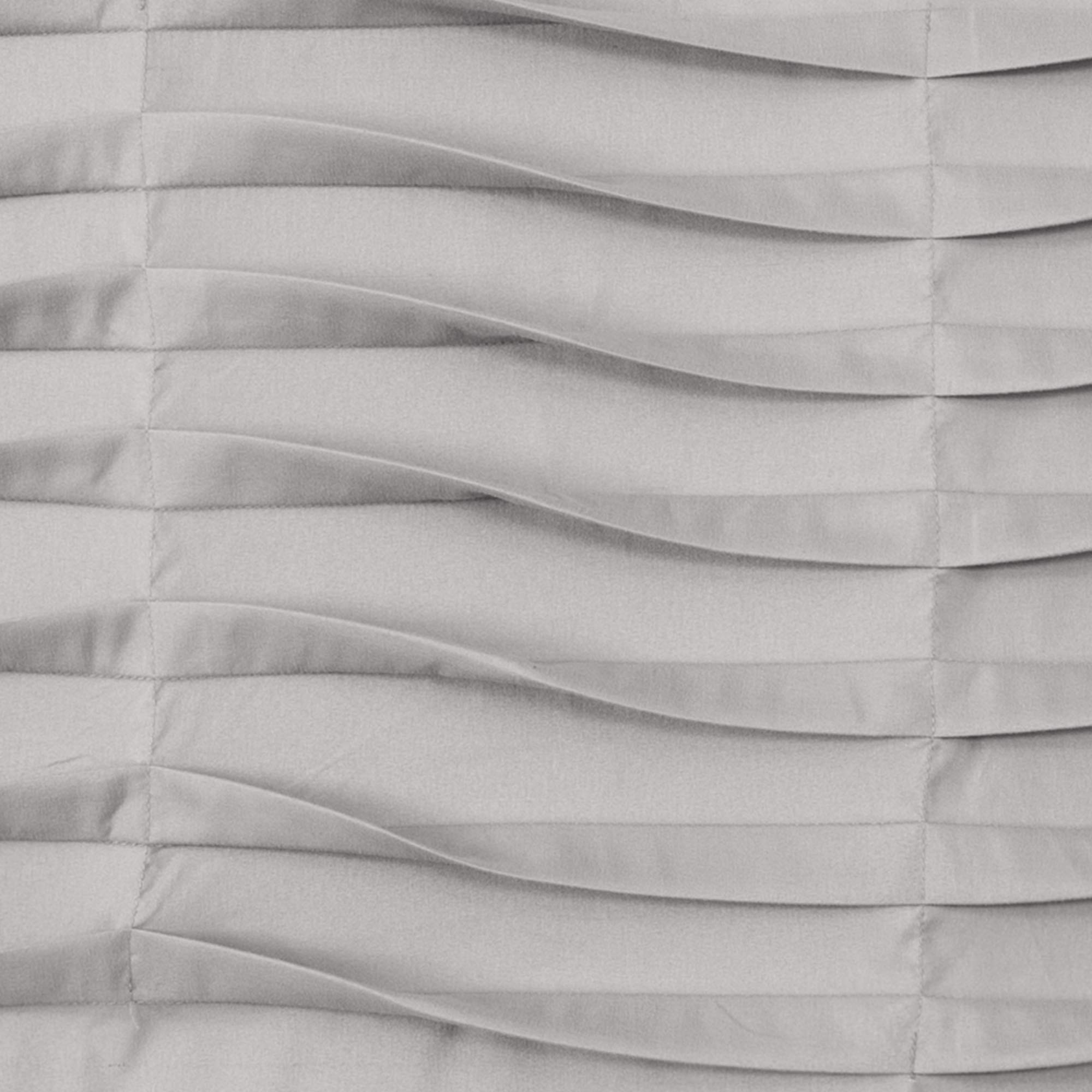 Lush Decor Rideau de fenêtre Effet Vague Gris Clair 46 x 52 cm